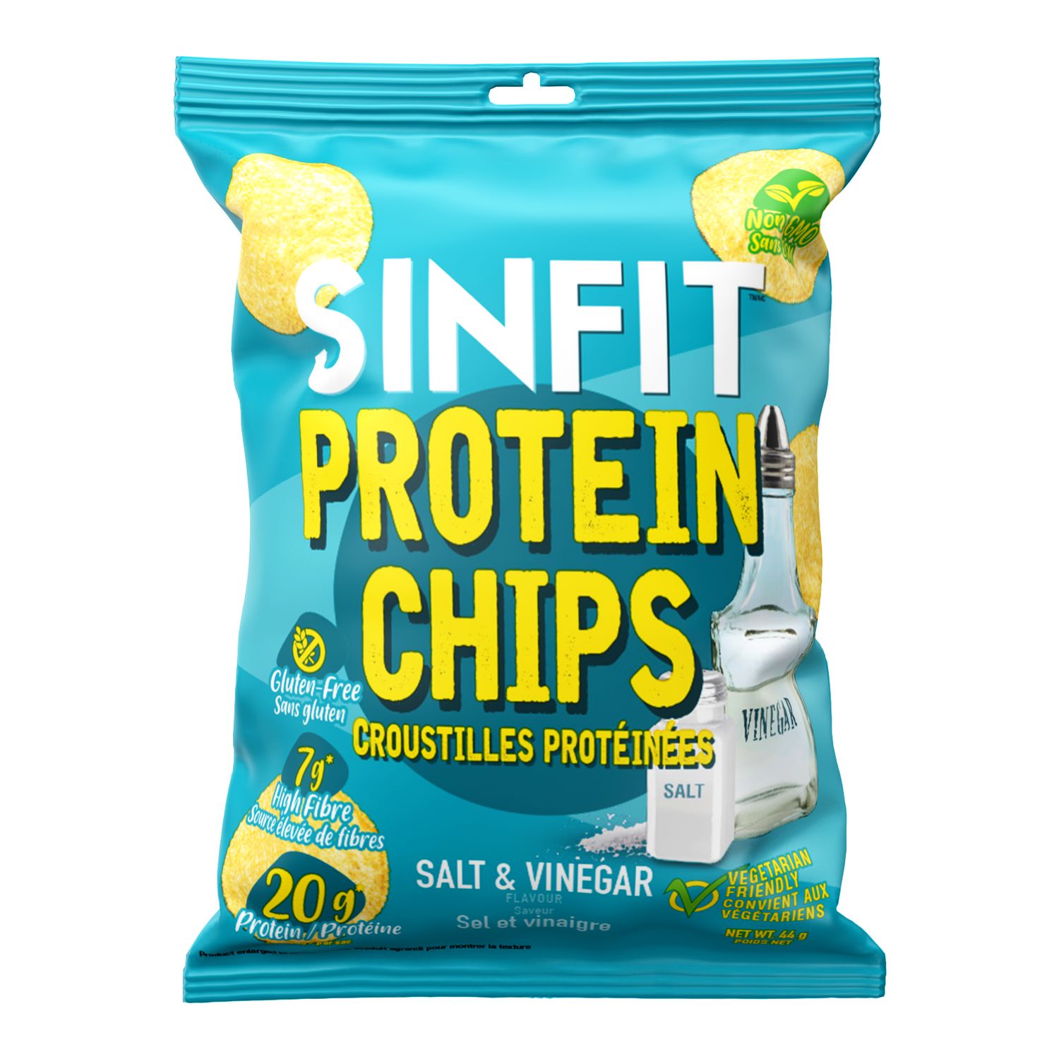 SinFit Protein Chips - Salt & Vinegar