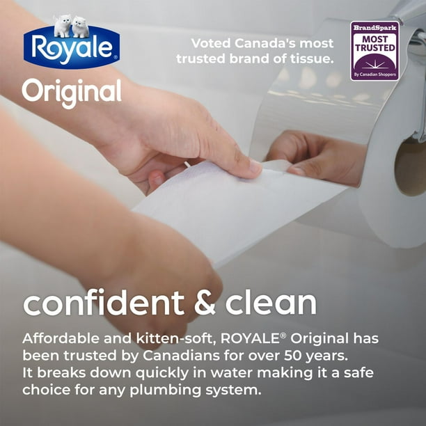 Royale Original, Soft Toilet Paper, 30 Large equal 80 rolls 