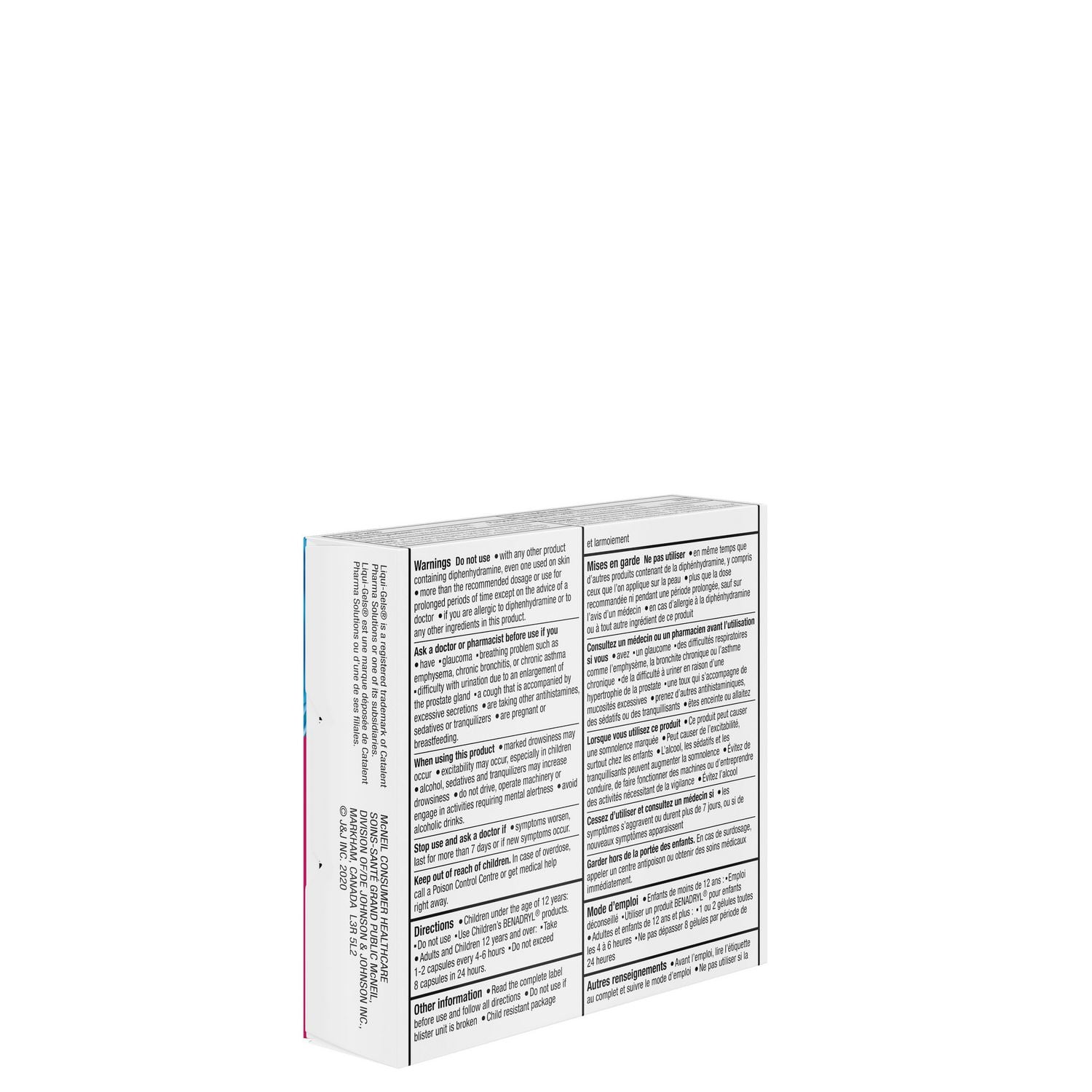 Benadryl Allergy Medicine Liqui-Gels 25 mg