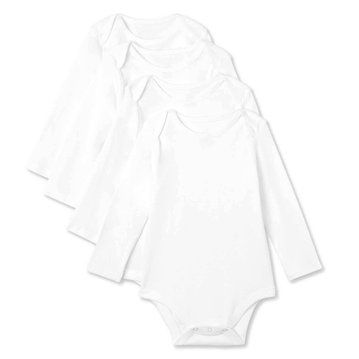 George Unisex Infants' 4 Pack Long Sleeved Bodysuits | Walmart Canada