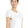 thumbnail image 2 of George Women's Eyelet Flutter Sleeve Top, 2 of 6