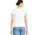 thumbnail image 3 of George Women's Eyelet Flutter Sleeve Top, 3 of 6