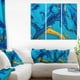 Design Art Peinture Acrylique Bleu Doux Art Sur Toile – image 2 sur 3
