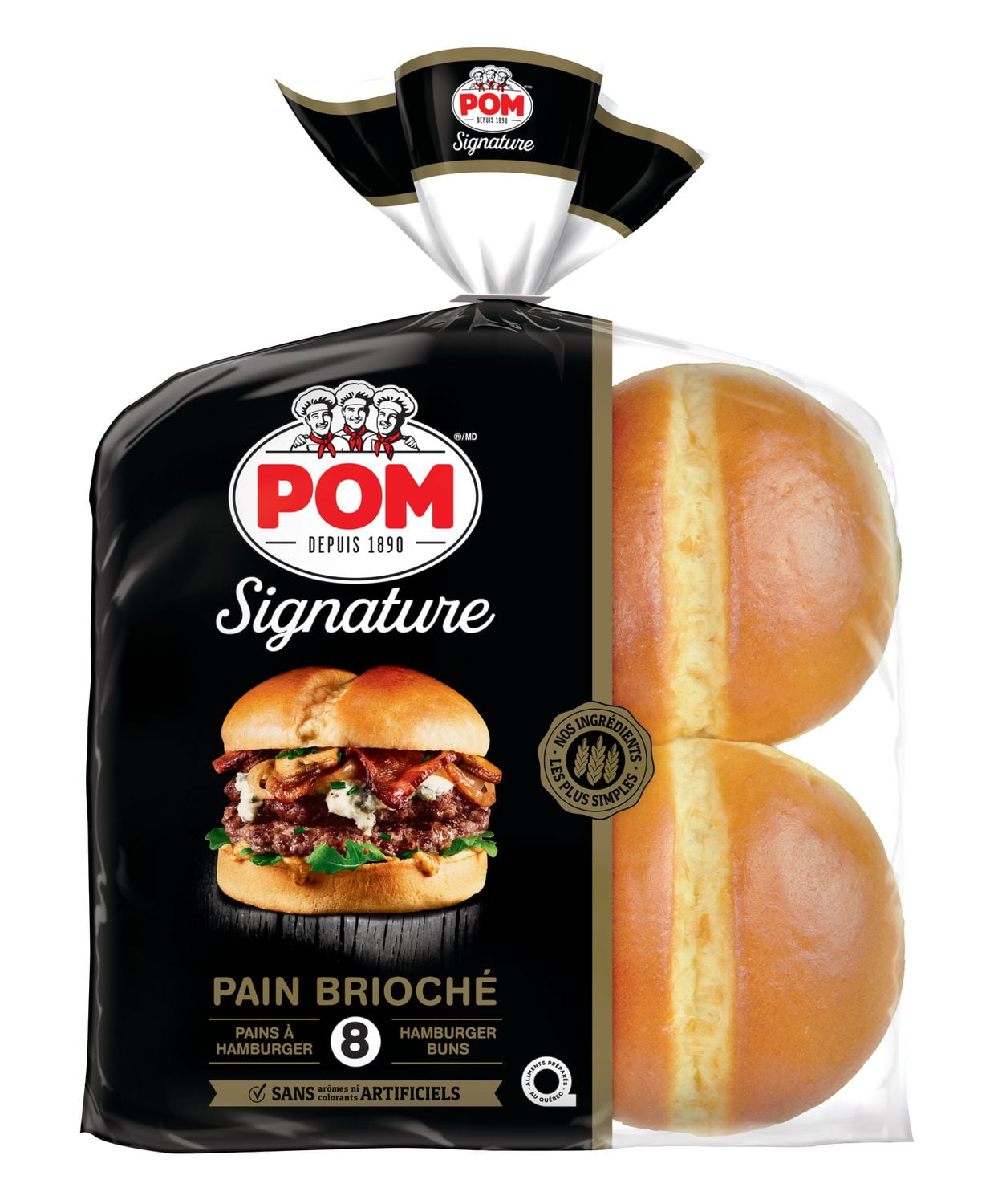 Pains à hamburger briochés POM® Signature Emb. de 8