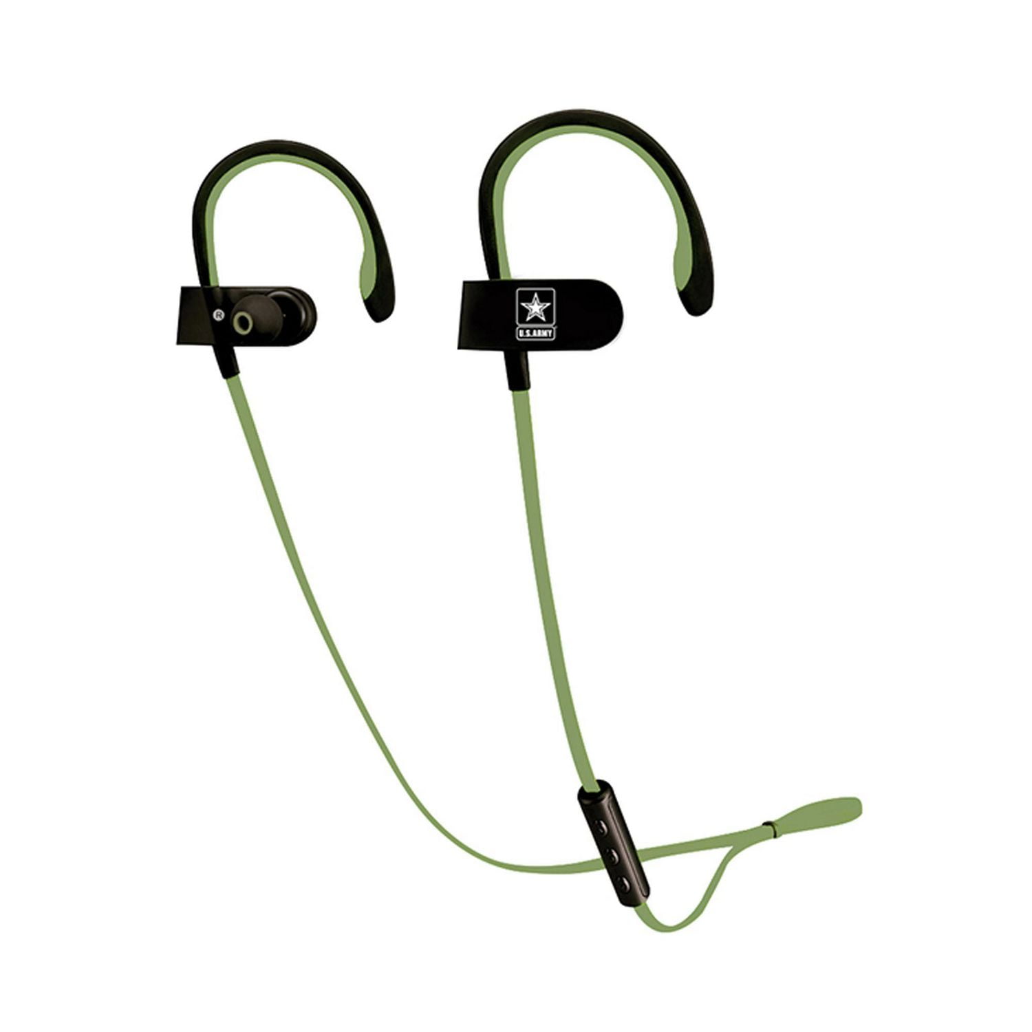 U.S. Army Wireless Sport Earbuds Green on Black Walmart Canada