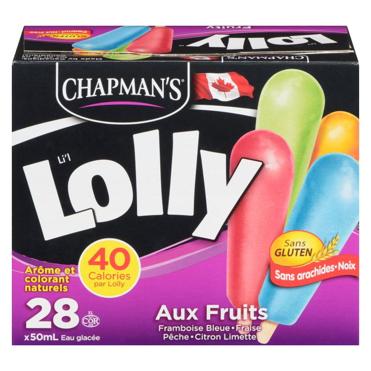 Chapman's Ice Cream Li'l Lolly Fruity Gluten Free Water Ice Walmart