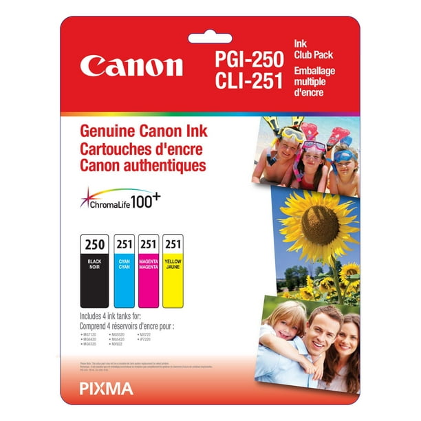 Canon - Emballage multiple d'encre PG-250 et CL-251 C,M,Y Multicolore