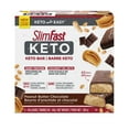 thumbnail image 1 of SlimFast Keto Bar with Whey Protein and Coconut Oil MCTs - Box of Peanut Butter Chocolate, 1 of 8