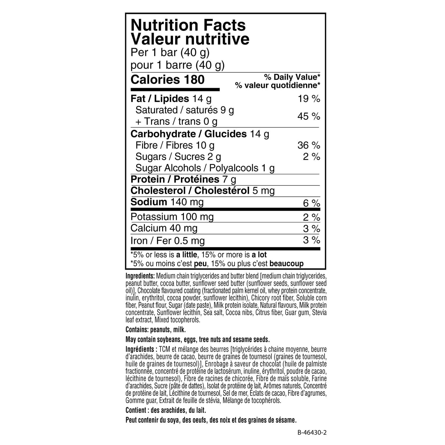 SlimFast Keto Bar with Whey Protein and Coconut Oil MCTs - Box of Peanut Butter Chocolate