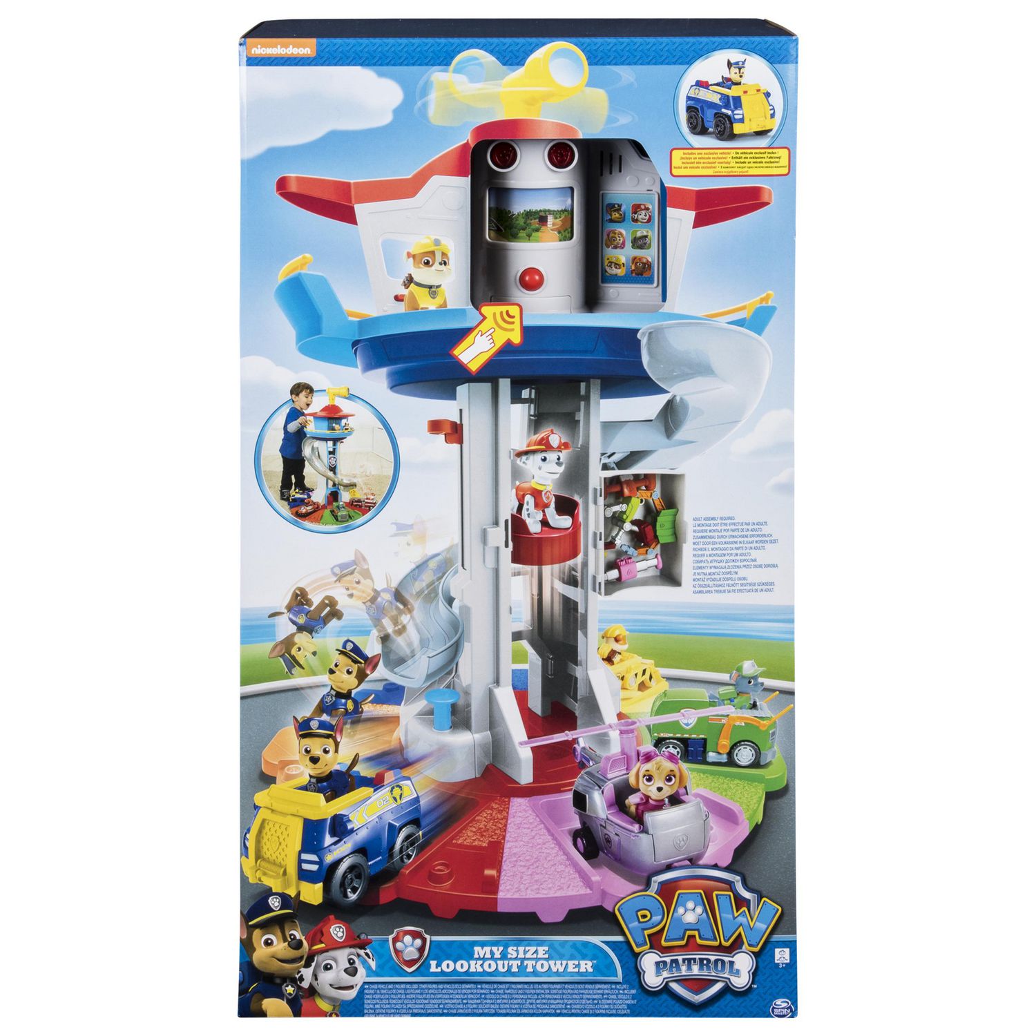 Paw Patrol – My Size Lookout Tower with Exclusive Vehicle, Rotating  Periscope and Lights and Sounds 
