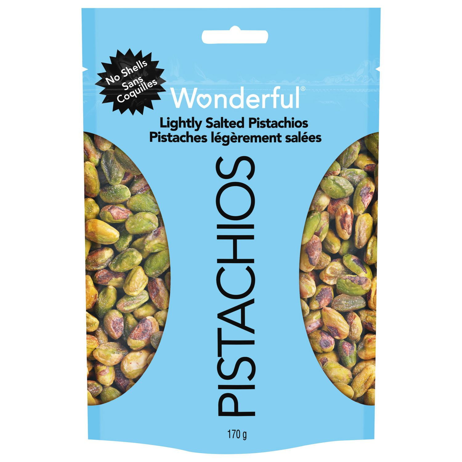 Wonderful Pistachios, No Shells, Roasted Lightly Salted, 170 G ...