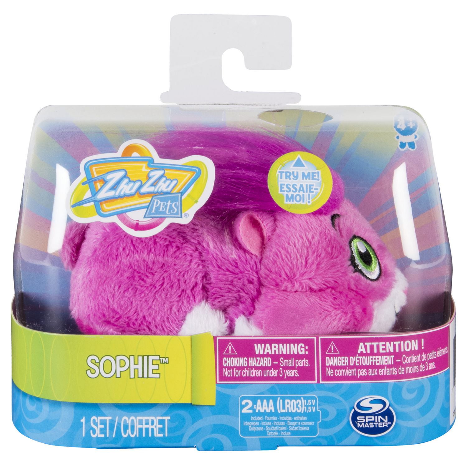 Zhu Zhu Pets - Sophie, Furry 4” Hamster Toy with Sound And