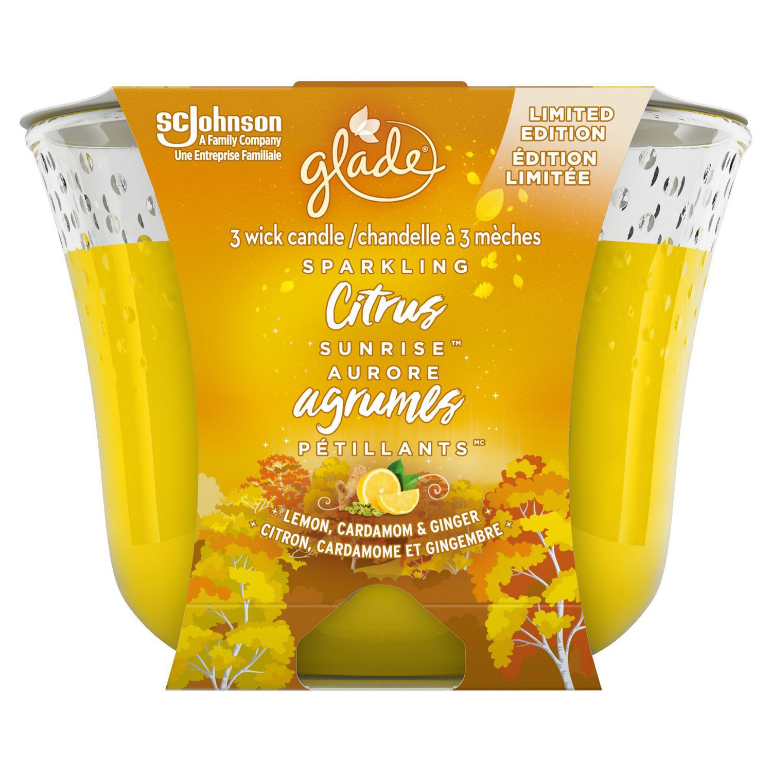 Glade 3Wick Scented Candle Sparkling Citrus Sunrise Walmart Canada