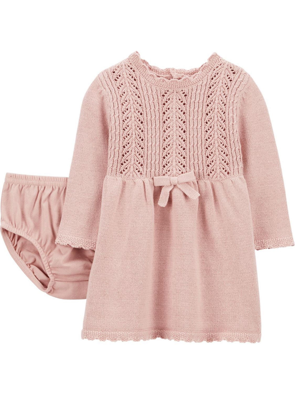 Carter's Child of Mine made Newborn Girls' Dress Set- Pink Bow