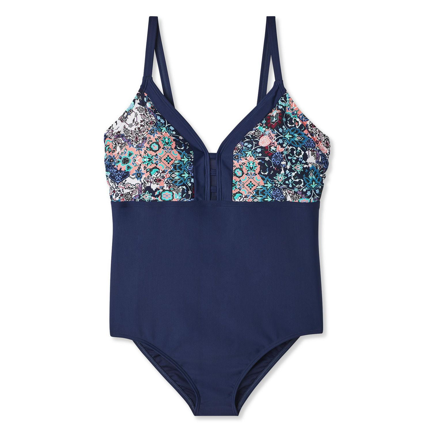 Maillot de bain 1 pièce avec motif à échelle George Plus pour femmes