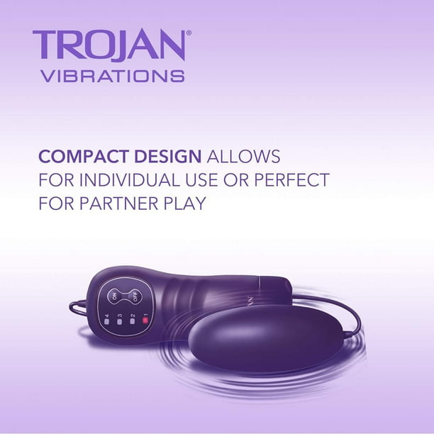 Trojan Vibrations Vibrating Bullet Remote Control Massager, 1 Count