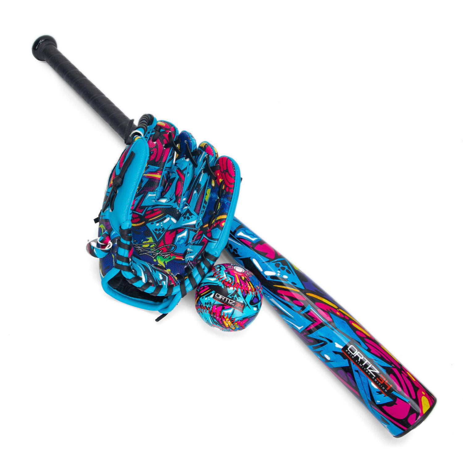 ORTIZ34 9 INCH GLOVE, 25 INCH BAT, TBALL BUNDLE Walmart Canada