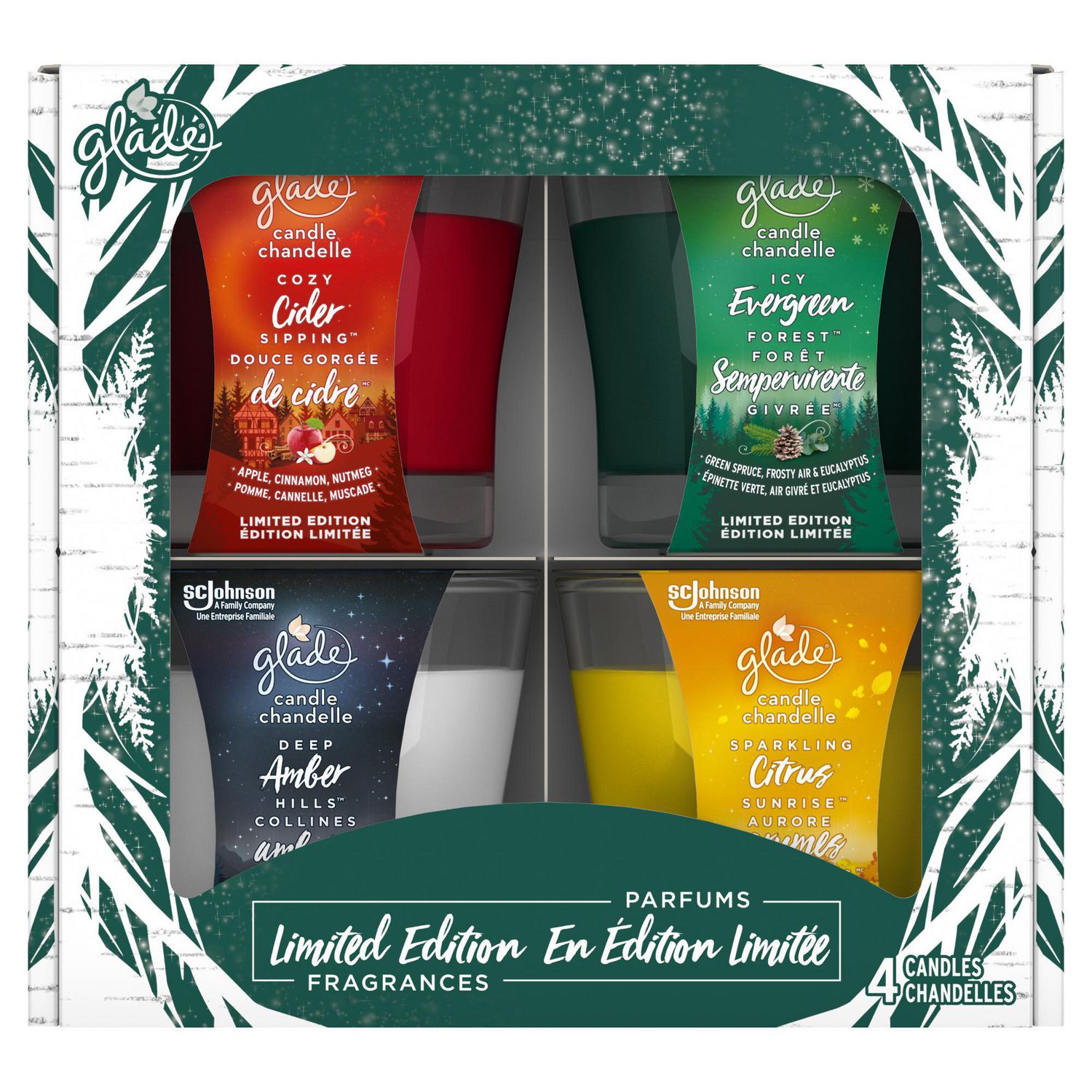 Glade Scented Candles Holiday 4 pack Walmart Canada