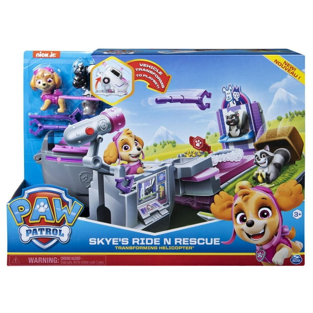PAW Patrol, Skye's Ride N Rescue, 2-in-1 Transforming Playset and