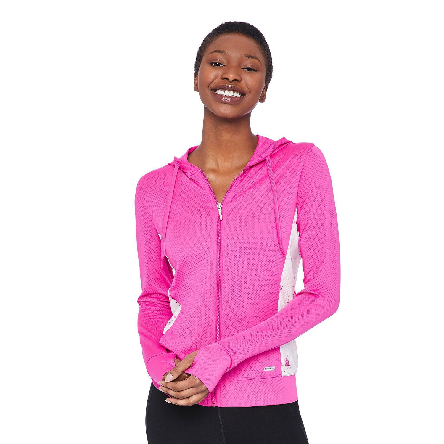 Athletic Works Women's Printed Panel Mesh Full Zip Hoodie | Walmart Canada