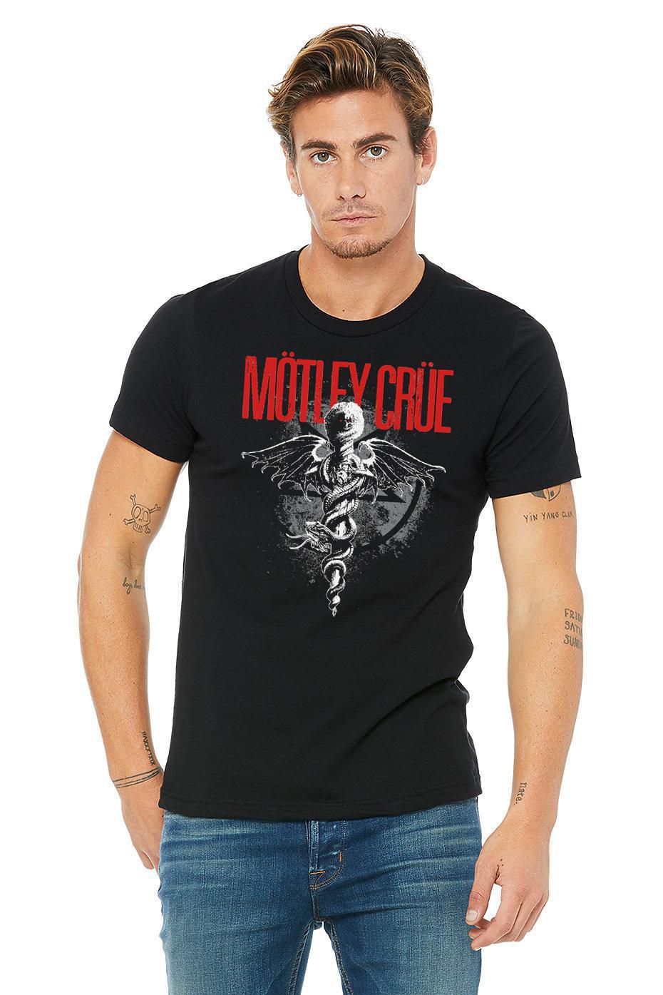 Licensed Motley Crue Black Short Sleeve Graphic T Shirt Walmart