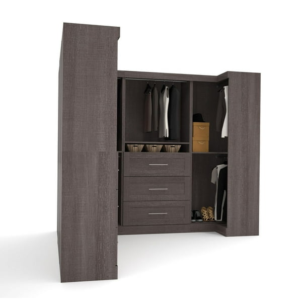 Versatile 72W Closet Organizer with Drawers