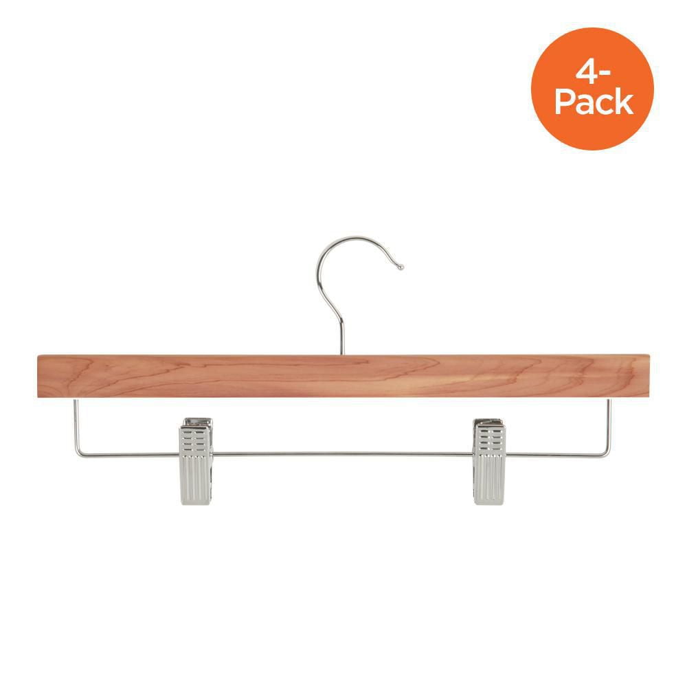 HoneyCanDo 4Pack Cedar Skirt/Pant Hanger with Clips Walmart Canada