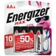 Piles alcalines AA Energizer MAX, emballage de 4 Paquet de 4 piles – image 1 sur 9