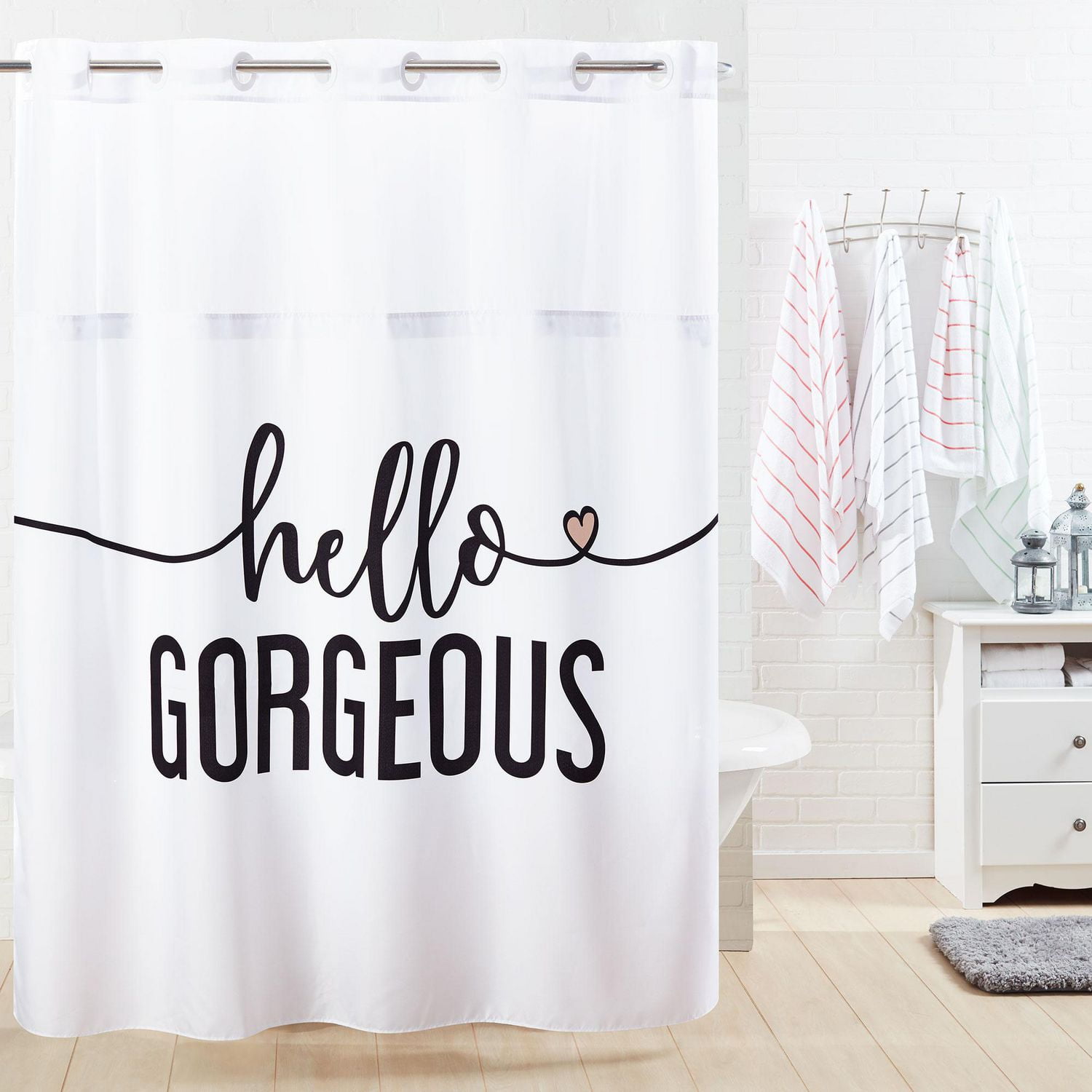 Hookless® Brand 3in1Hello Shower Curtain Walmart Canada