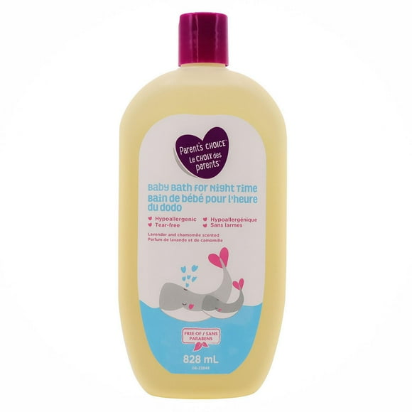 Parent's Choice Baby Night Time Bath, 828ML, Night Time Bath