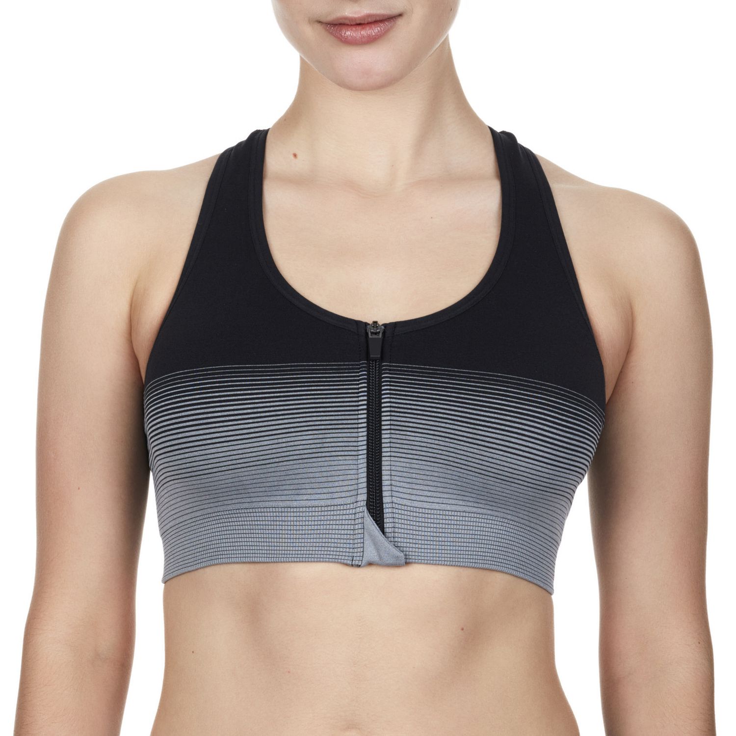 zipper sports bra walmart