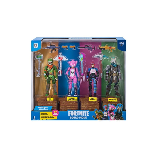 Fortnite Series 5 Squad Mode 4-Figure Pack With Raptor, Dark Wildcard, Dark Jonesy & Dark Red Knight