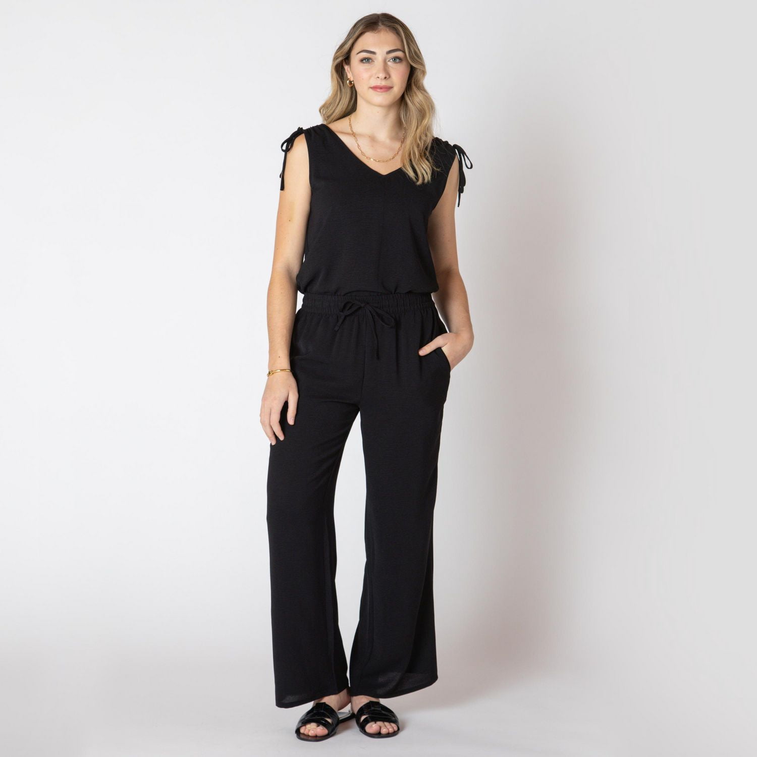 Devoted Sleeveless loose fit V-neck top