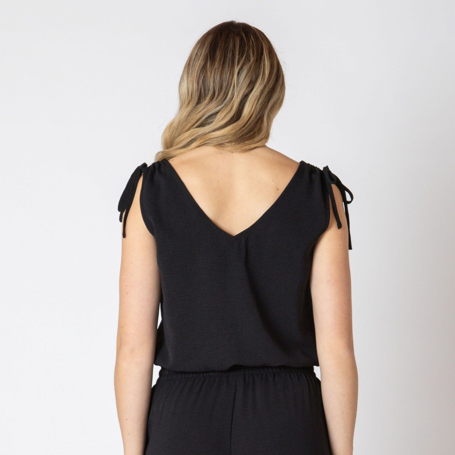 Devoted Sleeveless loose fit V-neck top