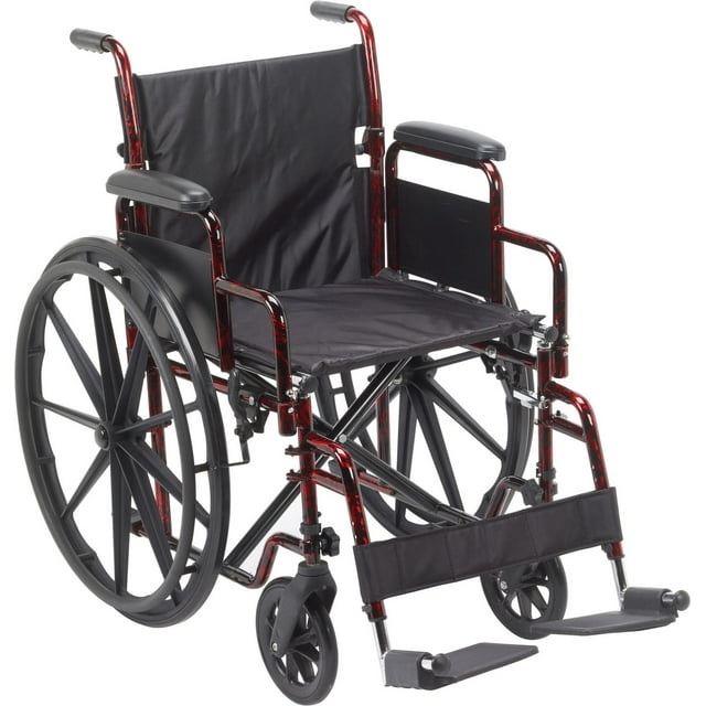 Drive Medical Red Rebel Lightweight Wheelchair