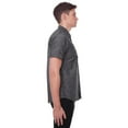 thumbnail image 2 of Dark Black Men's Short-Sleeve  Button-Down Shirt with Pockets, 2 of 6