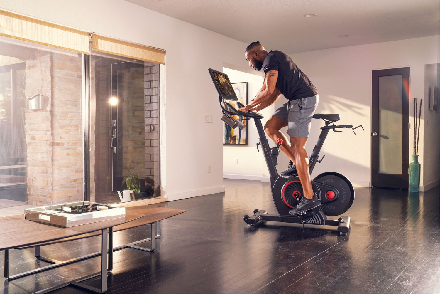 Echelon Smart Connect EX5s Indoor Cycling Exercise Bike with 21.5 HD touchscreen and 30 Day Free Membership Trial