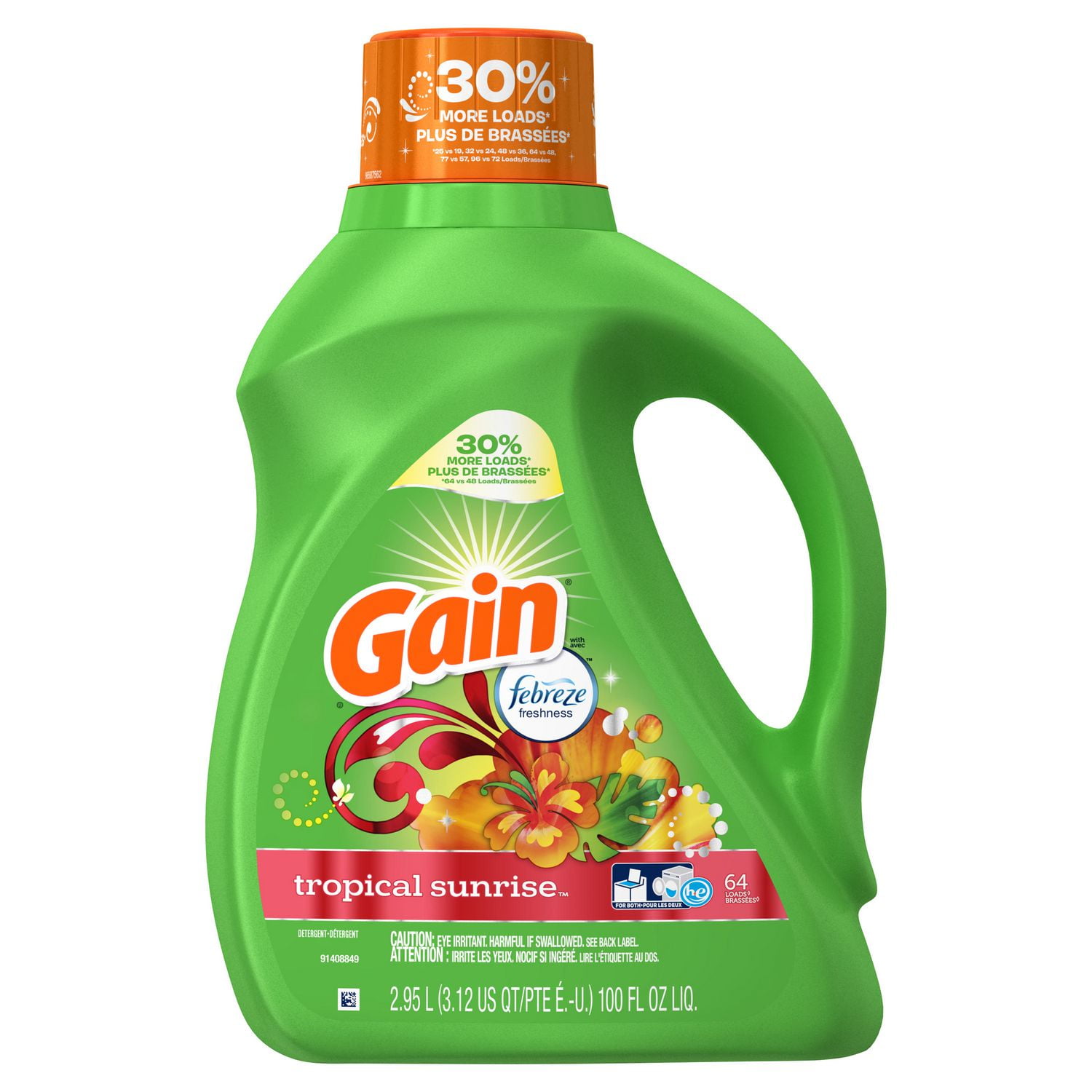 Gain Liquid Laundry Detergent, Tropical Sunrise Walmart Canada
