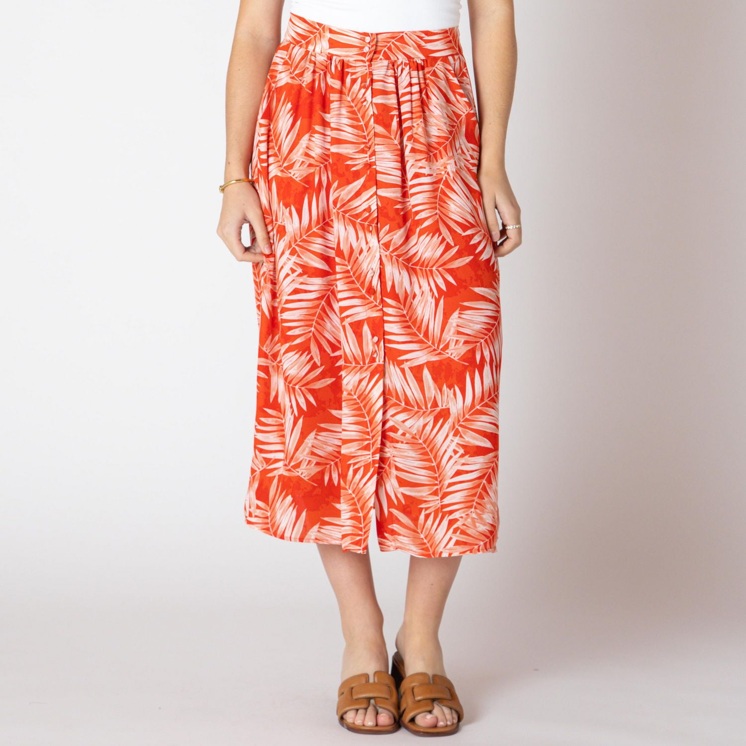 Devoted Flowy lightweight calf length skirt