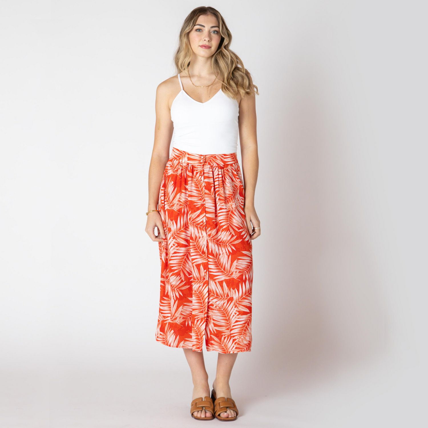Devoted Flowy lightweight calf length skirt