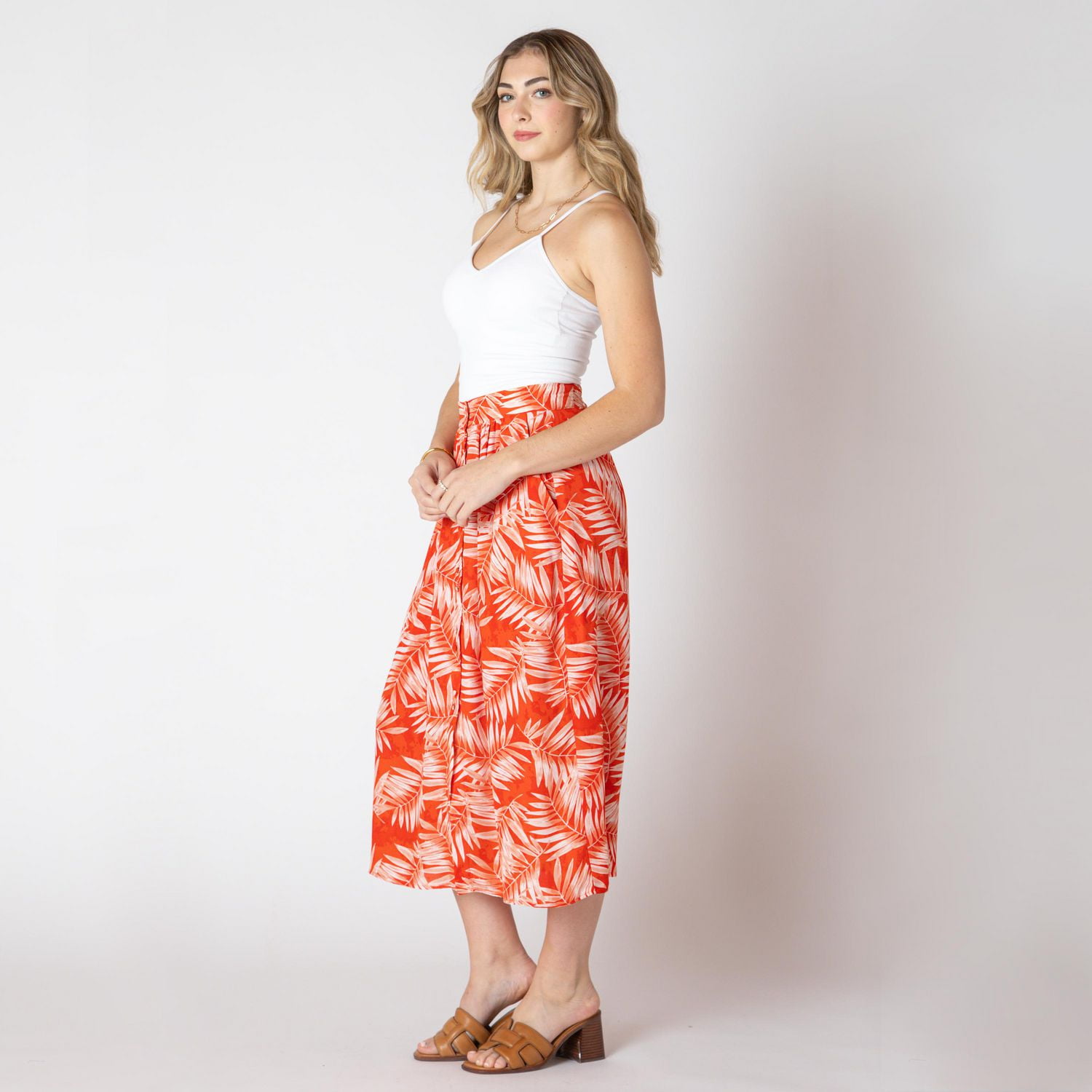 Devoted Flowy lightweight calf length skirt