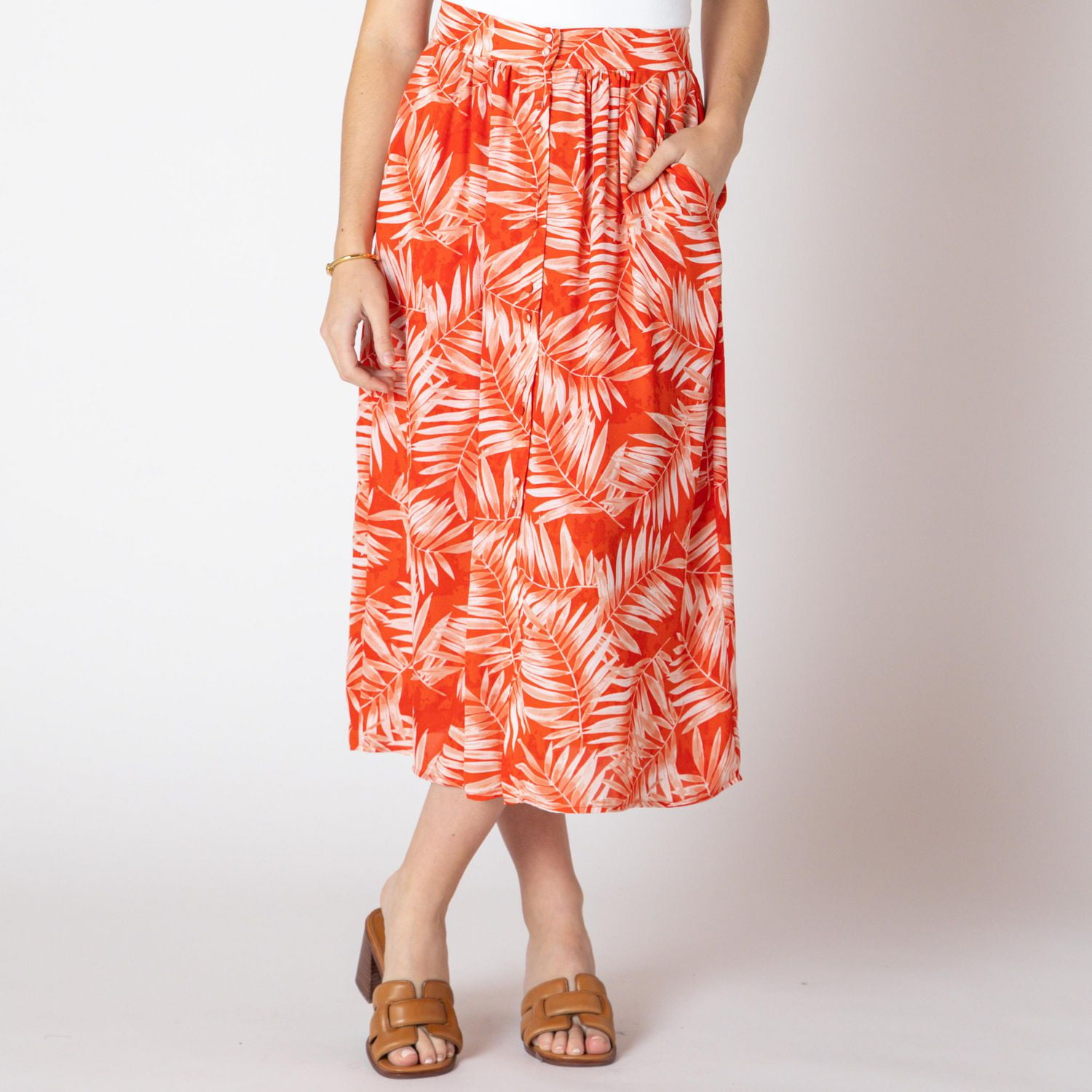 Devoted Flowy lightweight calf length skirt