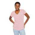 thumbnail image 1 of George Women's Basic V-Neck Tee, 1 of 6