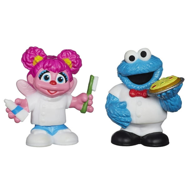 Amis au travail - figurines Abby Cadabby et Cookie Monster de Sesame Street