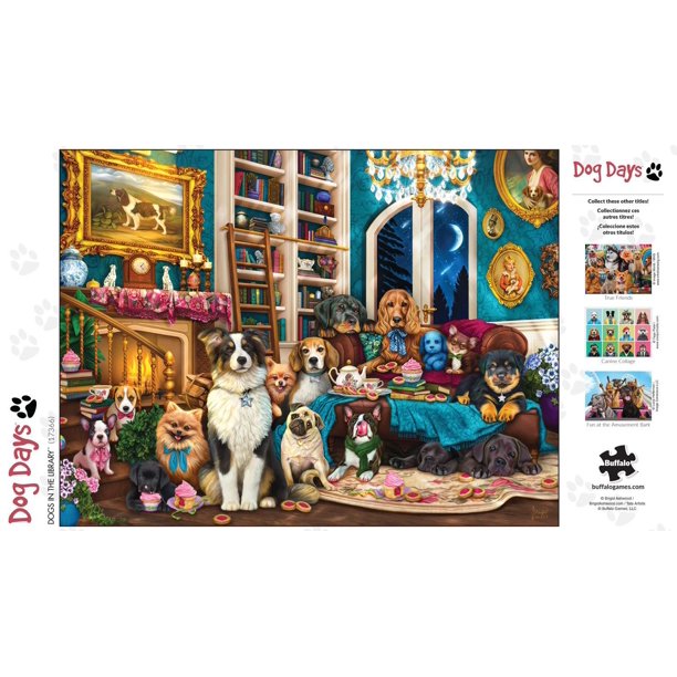 Dog Days: Dogs in the Library 750 Piece Puzzle