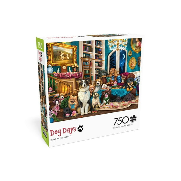 Dog Days: Dogs in the Library 750 Piece Puzzle