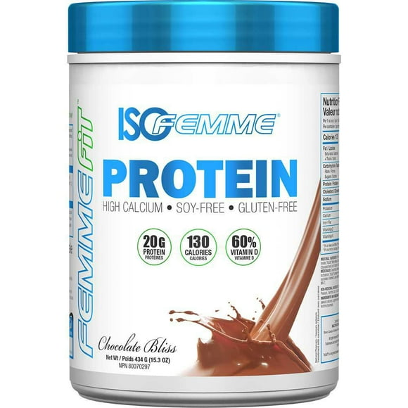 Poudre de protéiné ISOFEMME de FemmeFit à la chocolat
