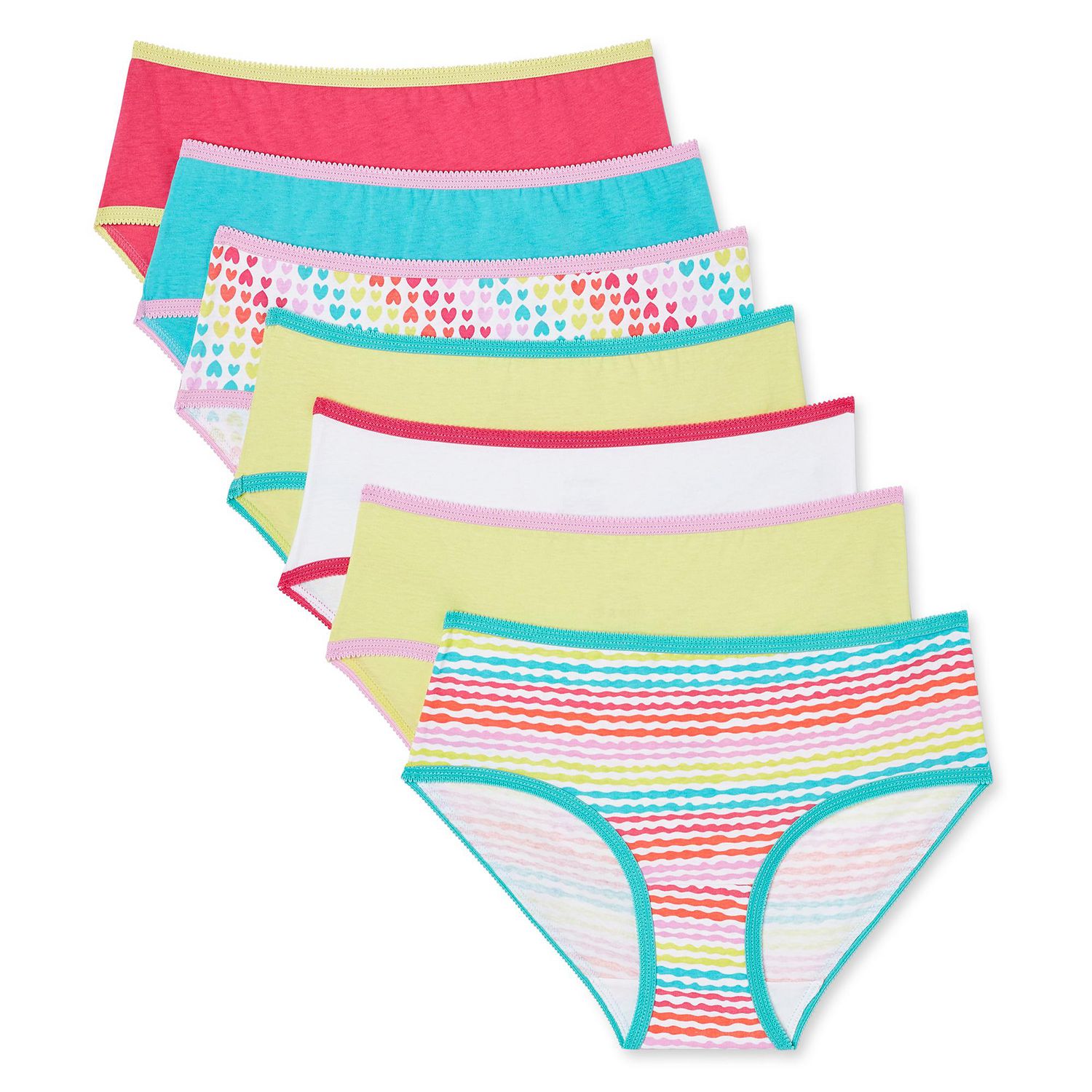 Lot de 14 culottes à taille basse en jersey George pour filles