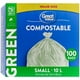 Sacs compostables verts format Petit Great Value 41,4 x 42,2&nbsp;cm – image 1 sur 4