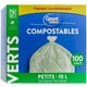 Sacs compostables verts format Petit Great Value 41,4 x 42,2&nbsp;cm – image 2 sur 4